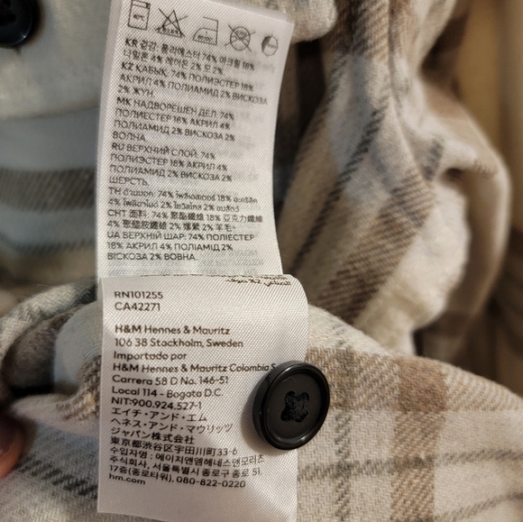 H&M Beige and Brown Plaid Shirt - Picture 10 of 10